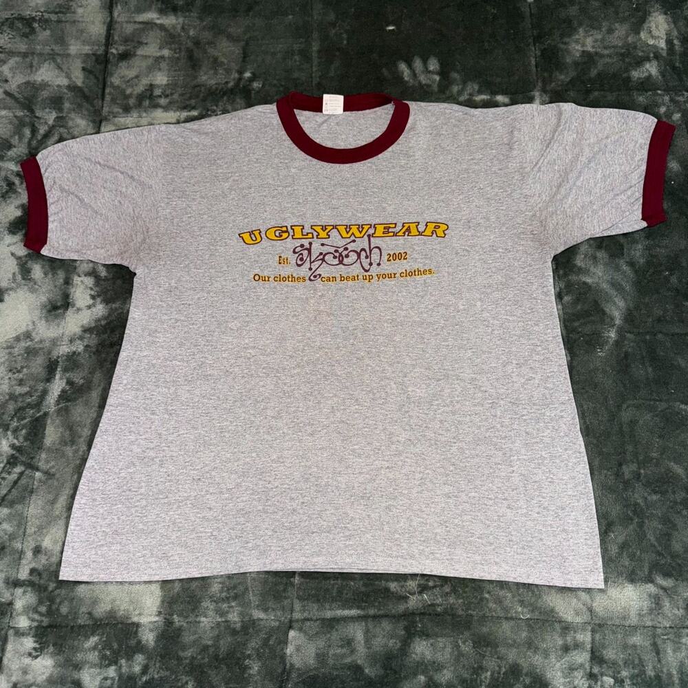 Vintage 2002 Augusta Sportswear T-Shirt Men XL Gray Graphic Cotton Crew Neck